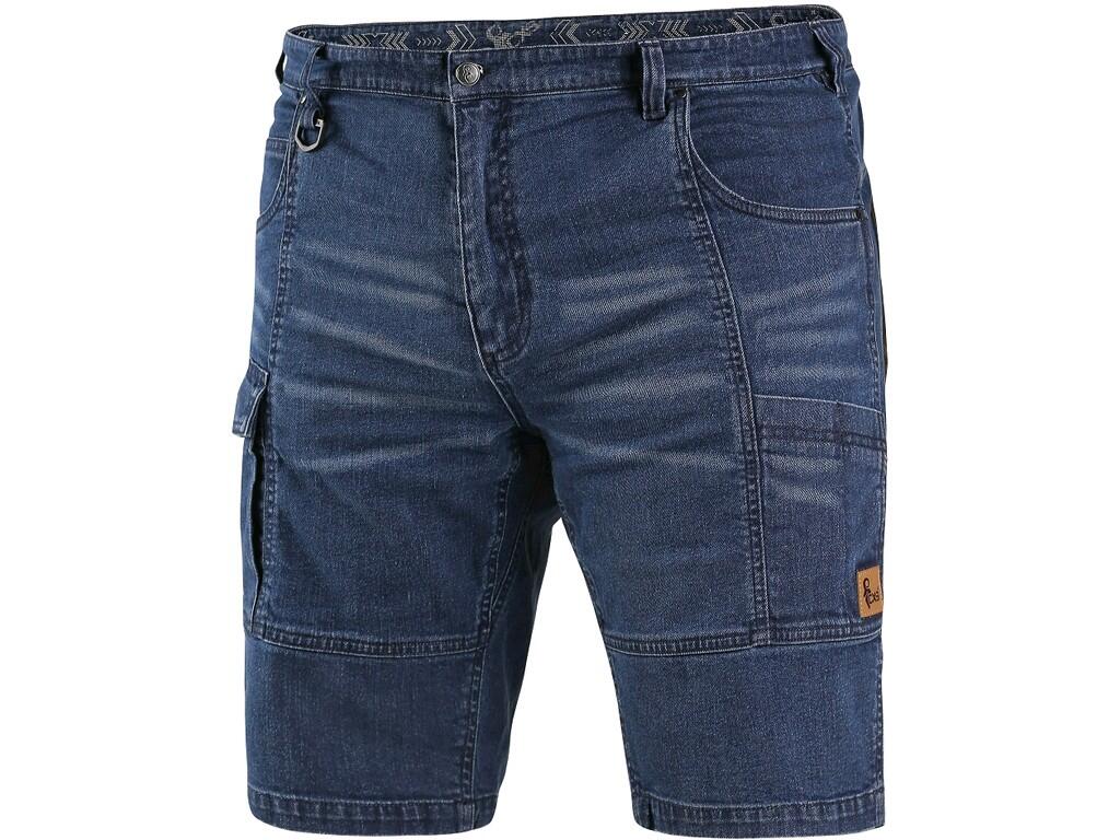 Kraťasy jeans CXS MURET, pánské, modro-černé, vel. 56