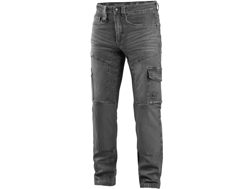 Kalhoty jeans CXS ALBI, pánské, šedé, vel. 60