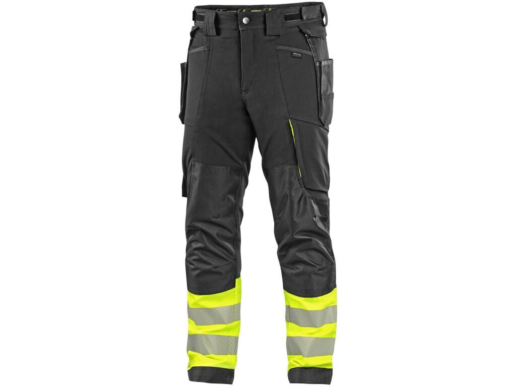 Kalhoty CXS NAOS HV pánské, černo-žlutá Hi-Vis, reflexní pruhy, vel. 52